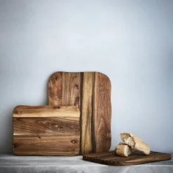Raw Teak Cutting Board, 33x45 cm