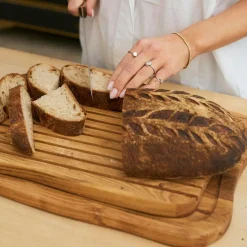 Raw Teak Cutting Board, 33x45 cm