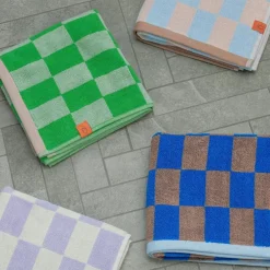 Retro Towel 50x90 cm, Cobalt-blue