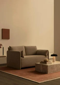 Reverse Table Lamp, Travertine / Bronzed Brass