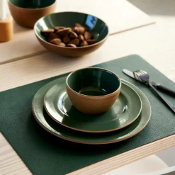 Reversible Table Mat 4-pack, Brown/Black