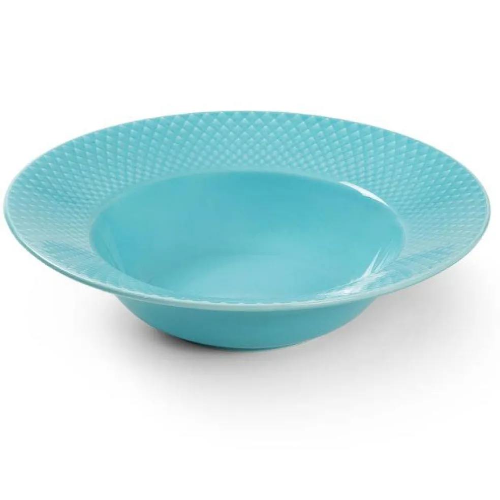 Rhombe Color Deep Plate Ø24,5 cm, Turquoise