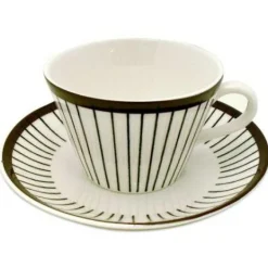 Rib Coffee Cup with Saucer