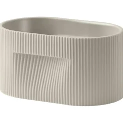 Ridge Planter 13 cm, Off-white
