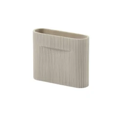 Ridge Vase 16,5 cm, Beige