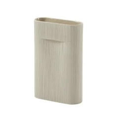 Ridge Vase 35 cm, Beige