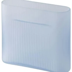 Ridge Vase Frosted Glass 16,5 cm, Taupe