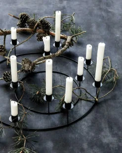 Ring Candle Stand S, Black