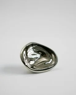 Ripple Knob Wall Hook 8 cm, Silver