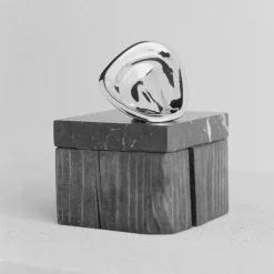 Ripple Knob Wall Hook 9 cm, Silver