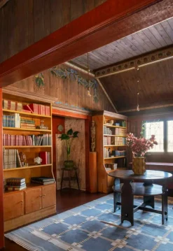 Röllakan Ruth Wool Rug 75x240 cm, Summer Sky