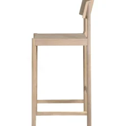 Rod Bar Stool 65 cm, Black Stained Ash
