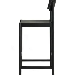Rod Bar Stool 65 cm, Black Stained Ash