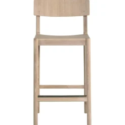 Rod Bar Stool 65 cm, Black Stained Ash