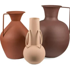 Roman Vases 3 Pcs, Brown