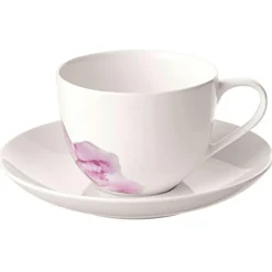 Rose Garden Coffee Cup With Saucer