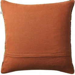 Sagar Cushion Cover Bouclé 50x50 cm, Cognac/Masala Yellow
