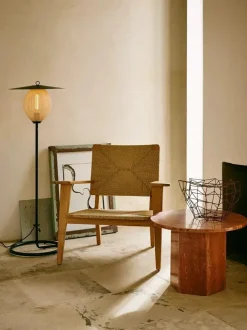 Satellite Floor Lamp Outdoor, Cream White Semi Matt