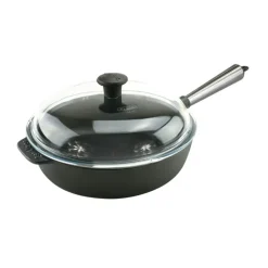 Sauté Pan With Glass Lid 28 cm, Steel Handle