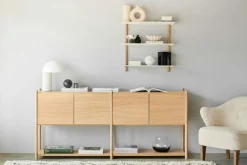 Sceene H Bookcase, Made of black oak, Black