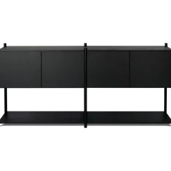 Sceene H Bookcase, Made of black oak, Black