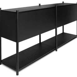 Sceene H Bookcase, Made of black oak, Black