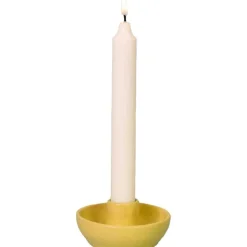 Selma Candle Holder, Yellow