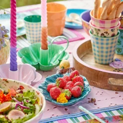 Serving Dish, Turquoise/Lemon