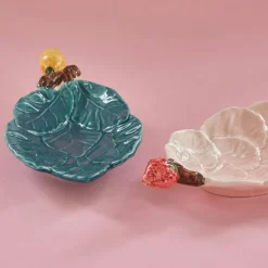 Serving Dish, Turquoise/Lemon