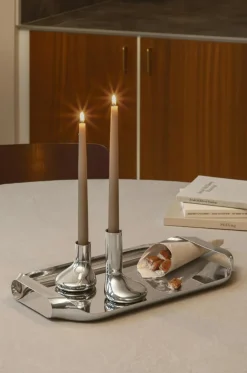 Serving Tray 25x43 cm, Polished Steel