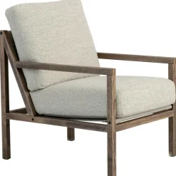 Seventy Five Wood Armchair, Smoked Oak / Bouclé Sand