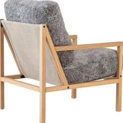Seventy Five Wood Armchair, Oak / Sheepskin Scandinavian Grey