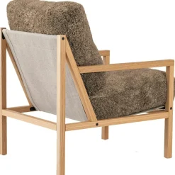 Seventy Five Wood Armchair, Oak / Sheepskin Scandinavian Grey