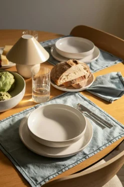 Sienna Placemat 2-pack 35x45 cm, Dusty Blue