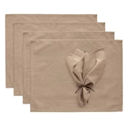 Sienna Textile Set 4 Placemats + 4 Napkins, Pink