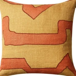 Sikkim Cushion Cover 50x50 cm, Apricot Orange / Khaki