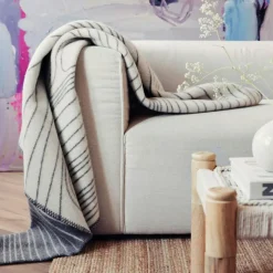 Skog Throw 135x200 cm, Grey/Natural