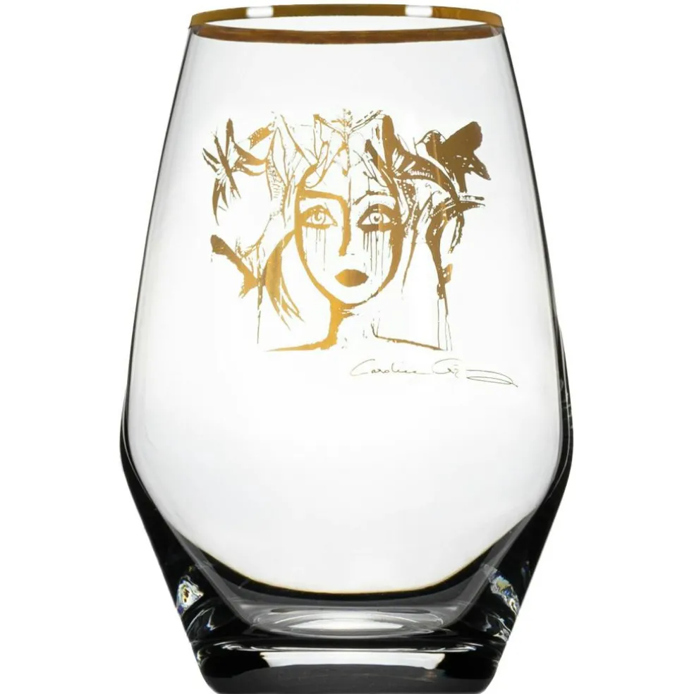 Slice Of Life Drinking Glass, Gold