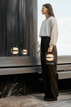 Soft Spot Solar Circular Lamp Portable 25 cm, Blue