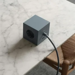 Square 1 Extension Cord With USB-C / Magnet 1,8 m, Stockholm Black