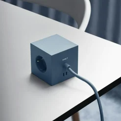 Square 1 Extension Cord With USB-C / Magnet 1,8 m, Stockholm Black