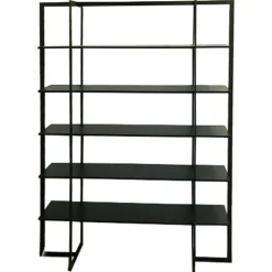 Square Bookcase 126x40x180,  Black Oak