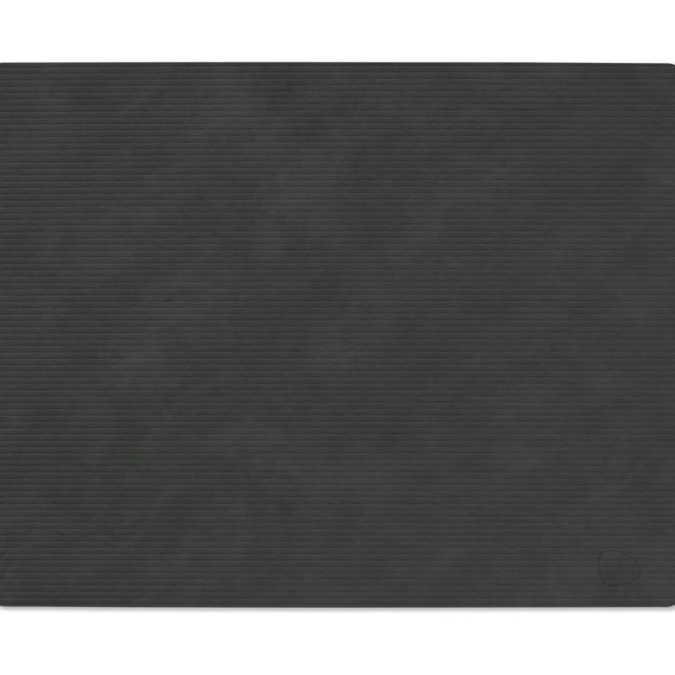 Square L Corduroy Placemat, Black