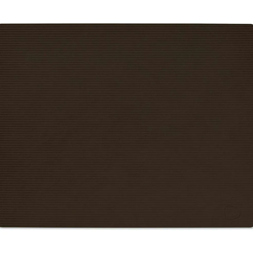 Square L Corduroy Placemat, Black