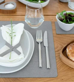 Square L Table Mat Hippo, 35x45 cm, Anthracite/Grey