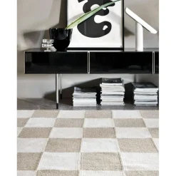 Square Rug White/Nature, 200x300 cm