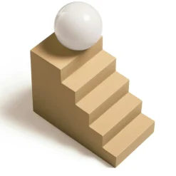 Stair Table Lamp, Mello Yellow