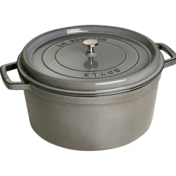 Staub Round Cocotte 34 cm 12,6 L, Grey
