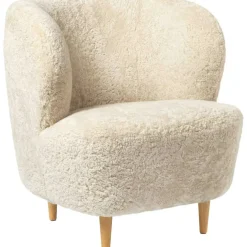Stay Lounge Chair Sheepskin Moonlight/Oak