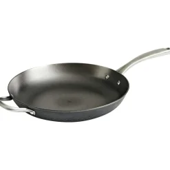 Stekpanna Nitriding 32 cm handtag fram Svart Cast Iron Frying Pan Ø32 cm